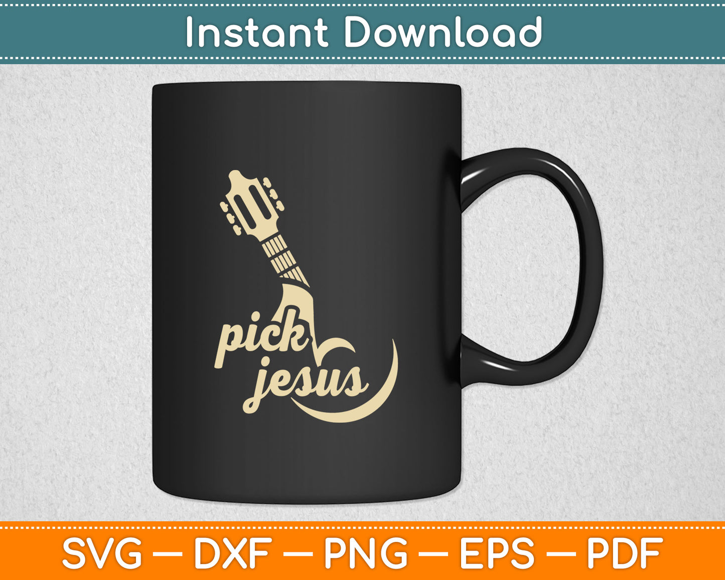 Pick Jesus Music Pastor Svg Digital Cutting File