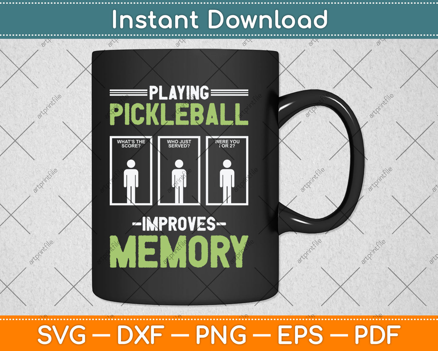 Playing Pickleball Improves Memory Dink Player Svg Digital Cutting File