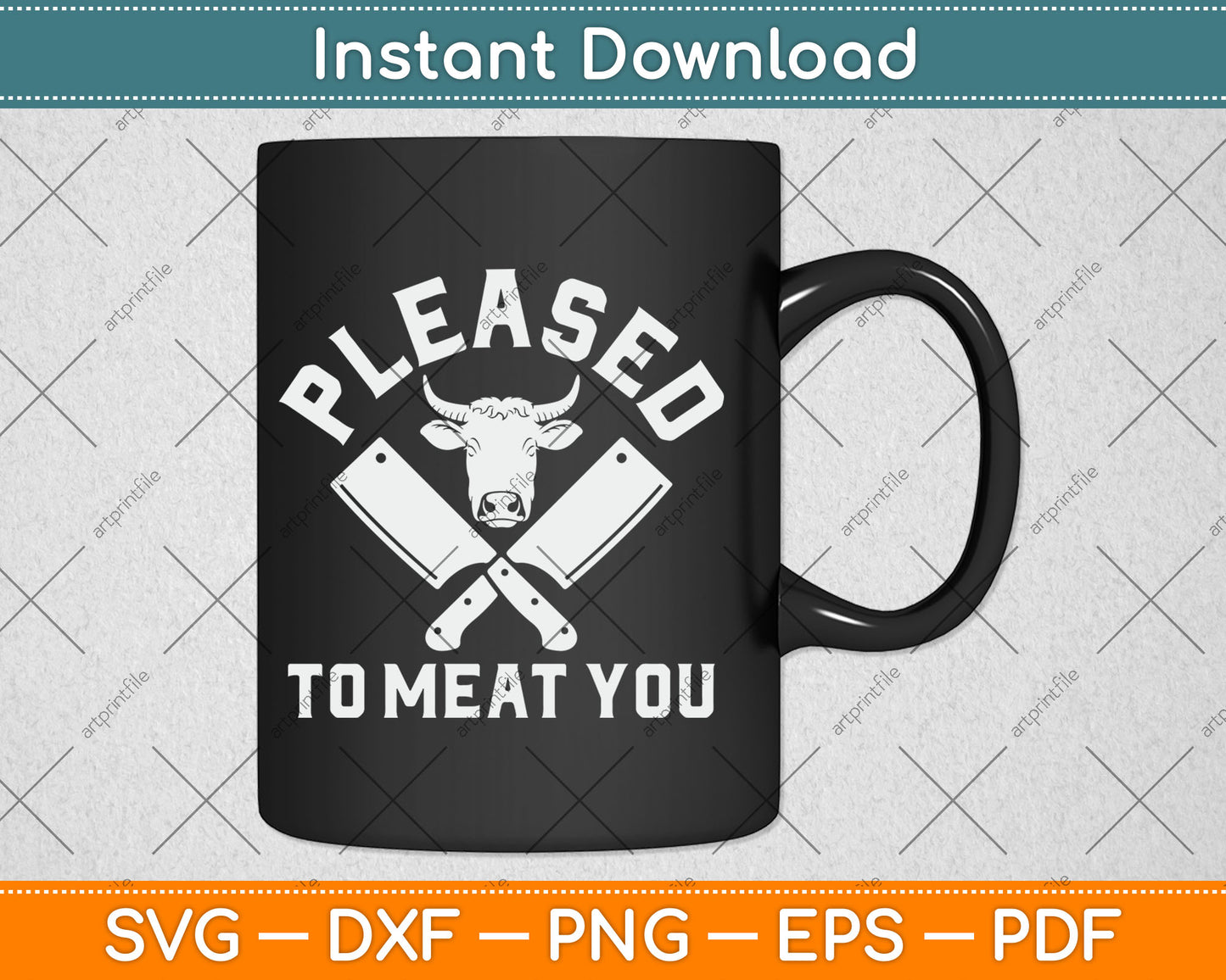Please To Meat You Funny Butcher Svg Digital Cutting File