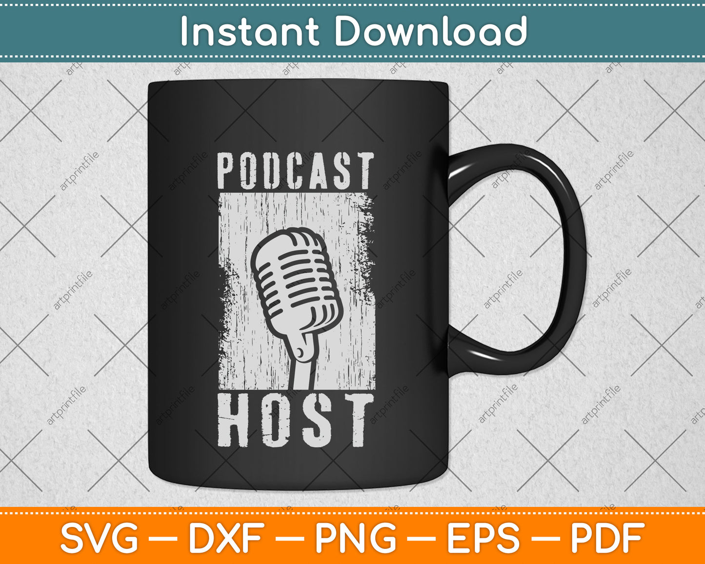 Podcast Host Podcaster Svg Png Dxf Digital Cutting File