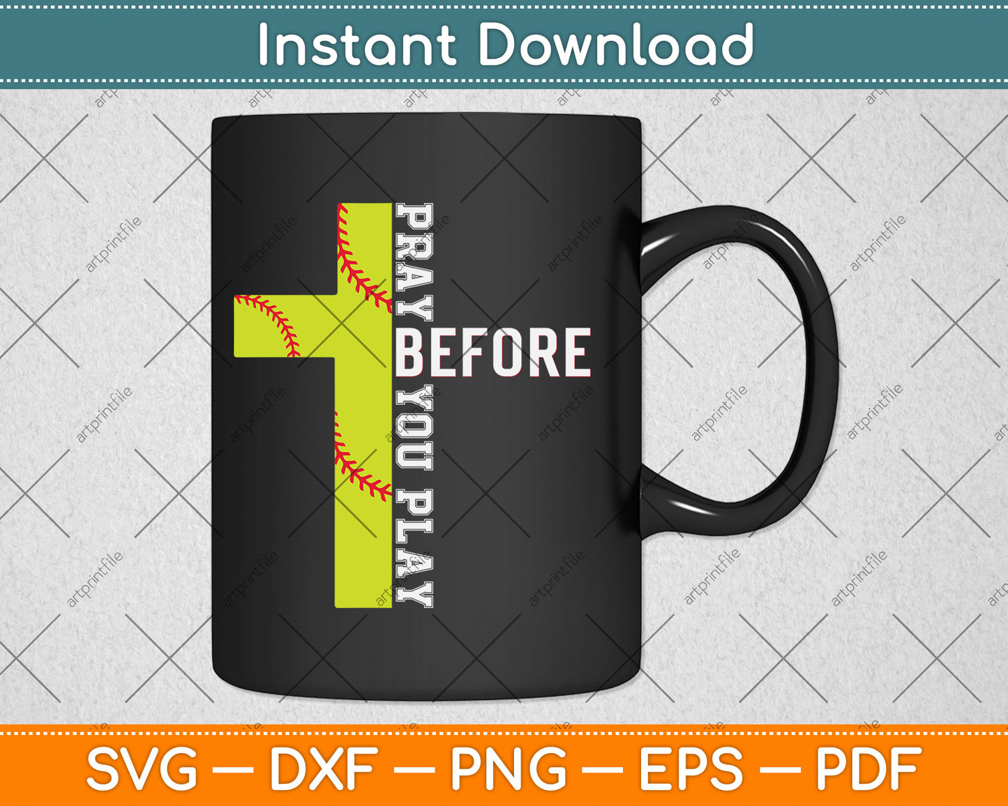 Pray Before You Play Softball Svg Digital Cutting File