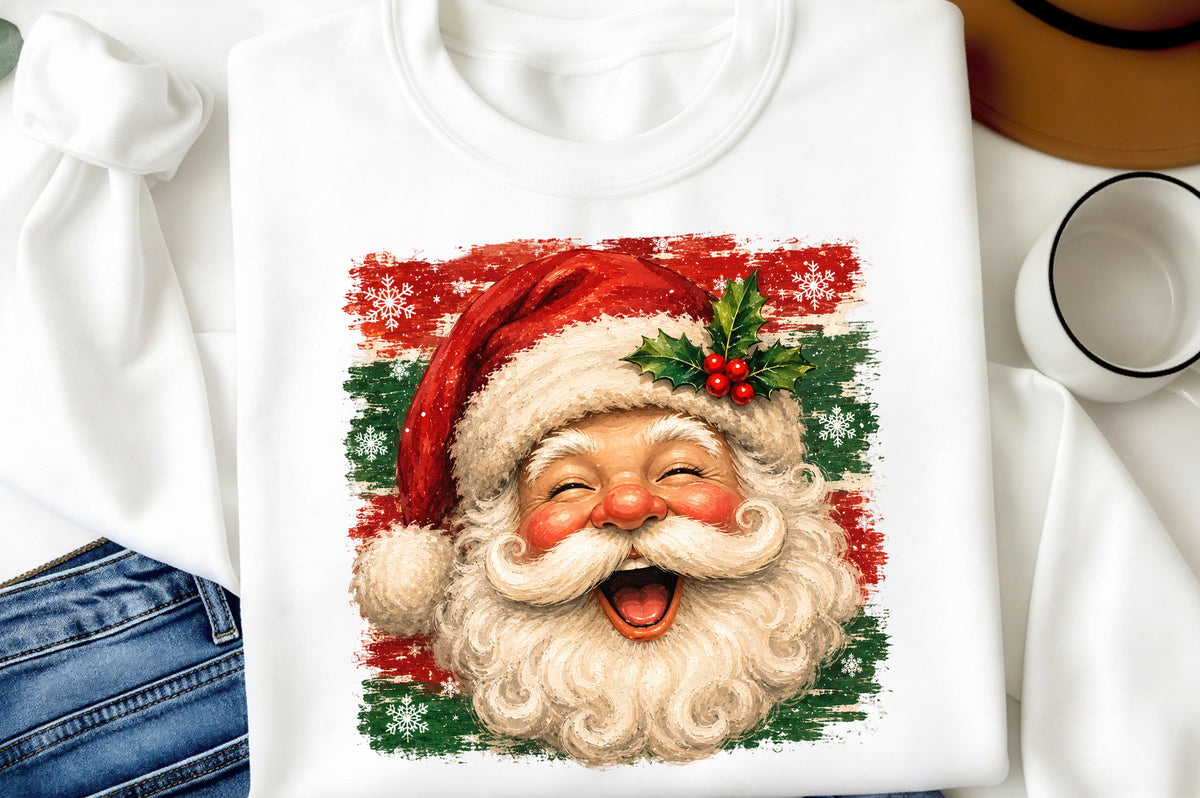 Christmas Santa Claus PNG Cute Vintage Santa Holiday Sublimation