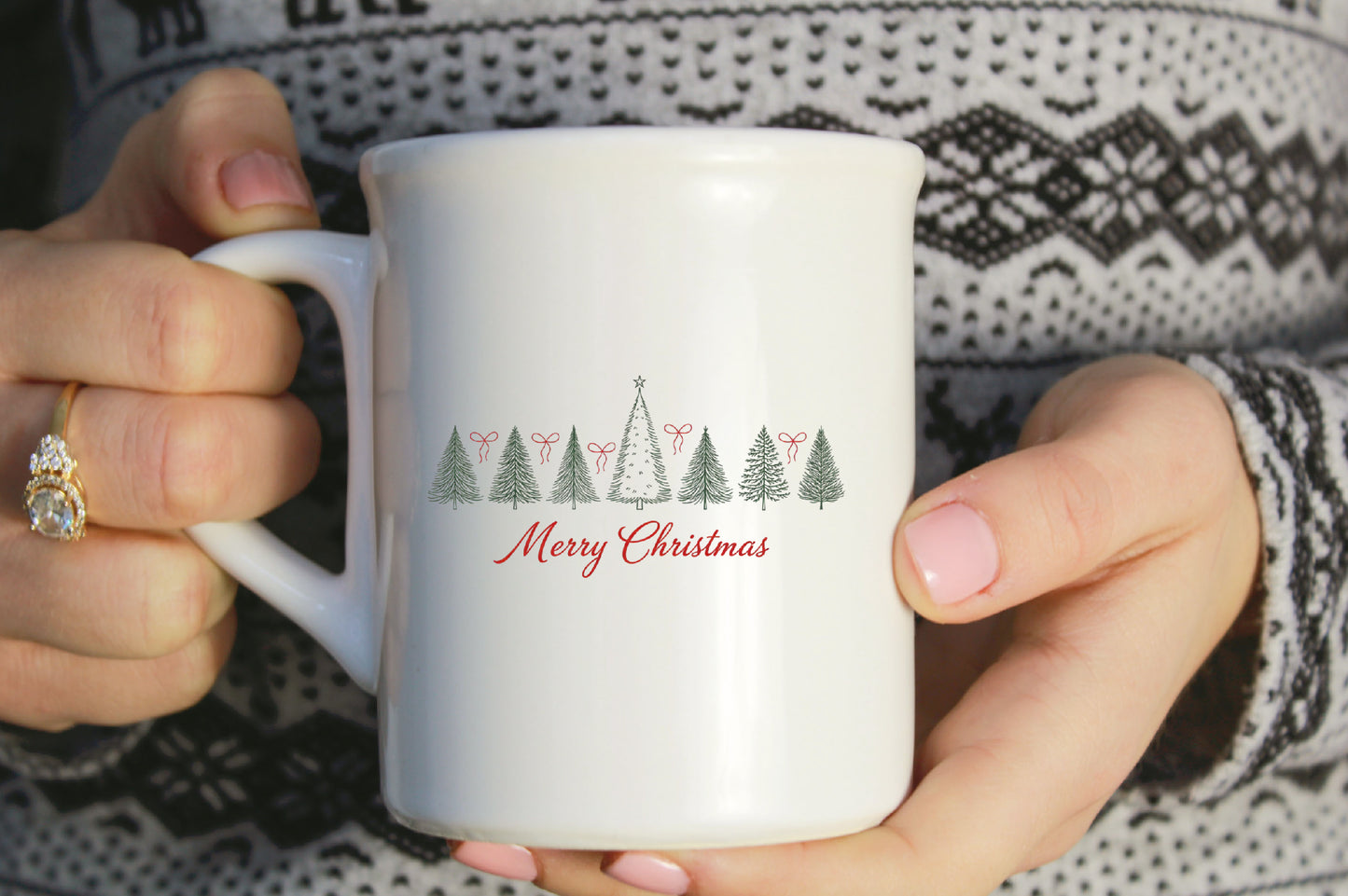 Preppy Christmas Tree PNG Merry Christmas Elegant Holiday Sublimation