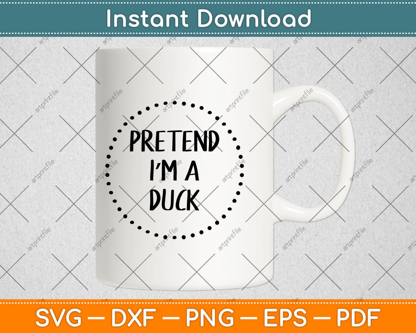 Pretend I'm a Duck Halloween Costume Svg Digital Cutting File