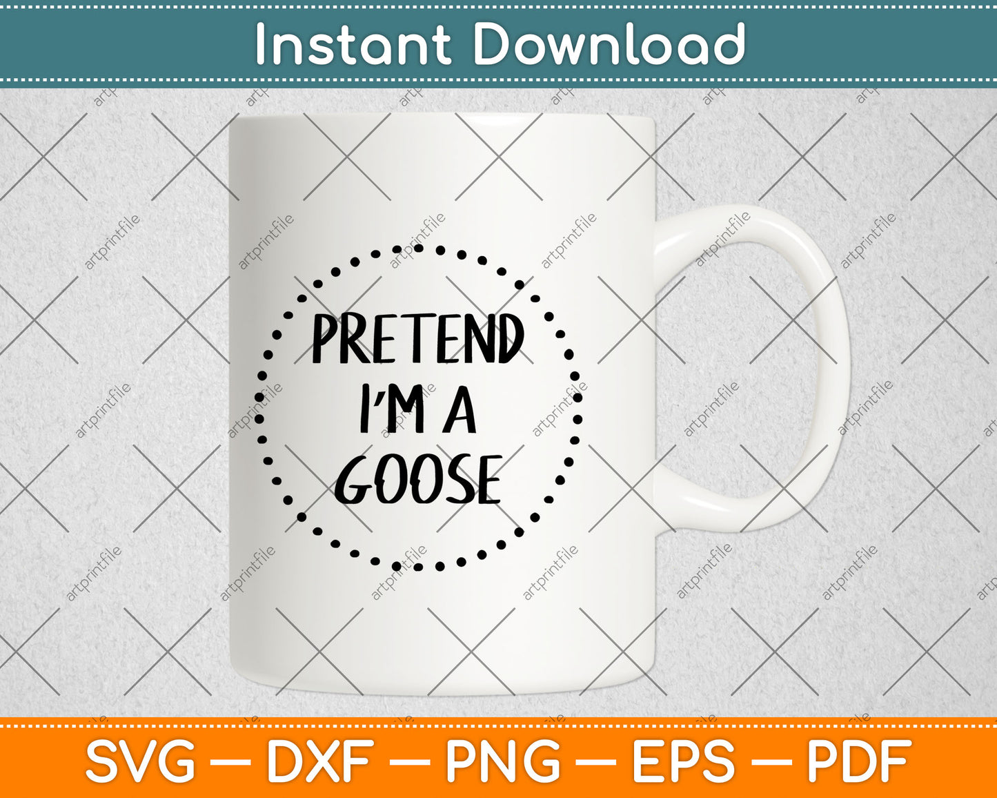 Pretend I'm a Goose Halloween Costume Svg Digital Cutting File
