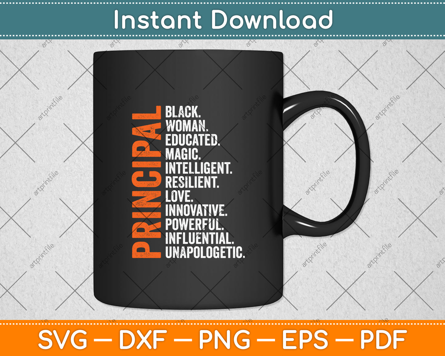 Principal Black Educated History Month Melanin Proud African Svg Digital Cutting File