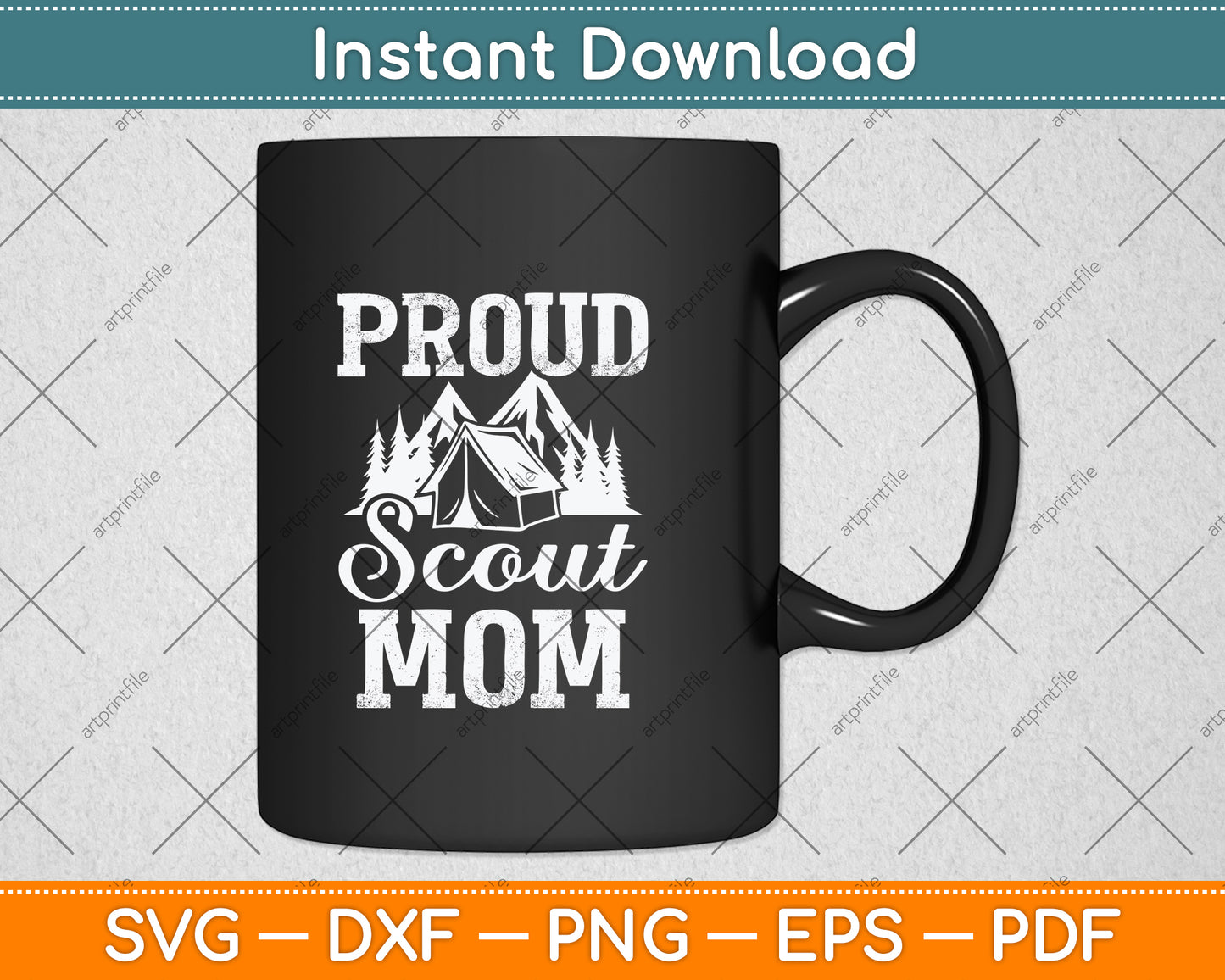Proud Scout Mom Svg Png Dxf Digital Cutting File