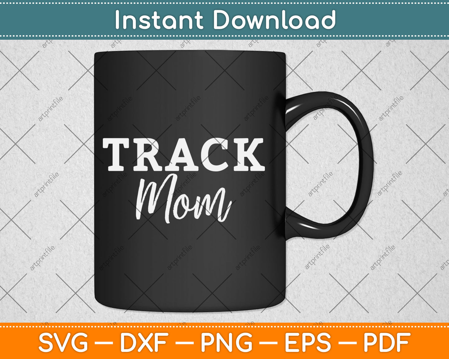 Proud Track & Field Mom Svg Digital Cutting File