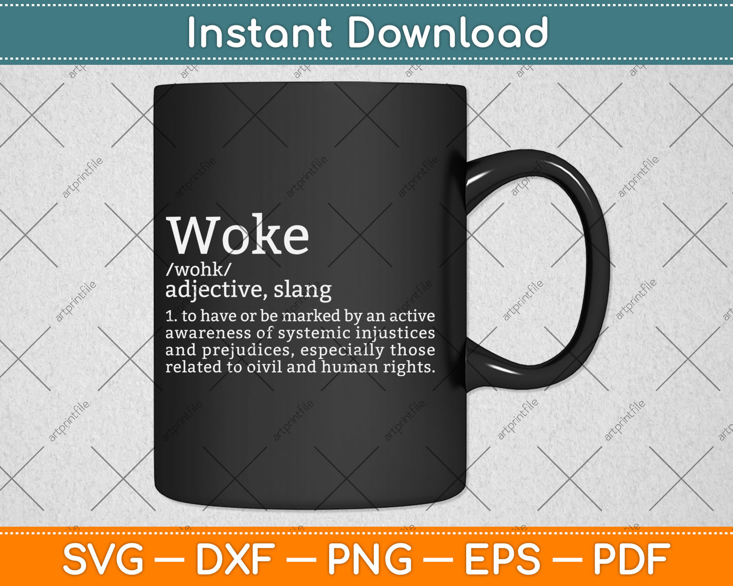Proud Woke Meaning Definition Politically Informed Woke AF Svg Digital Cutting File