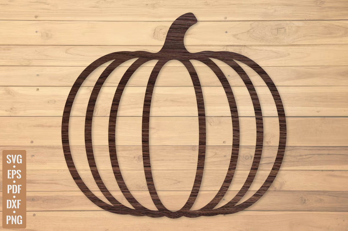 Pumpkin Door Hanger Laser Cut SVG, Simple Pumpkin Outline Cut File, Fall Porch Decor