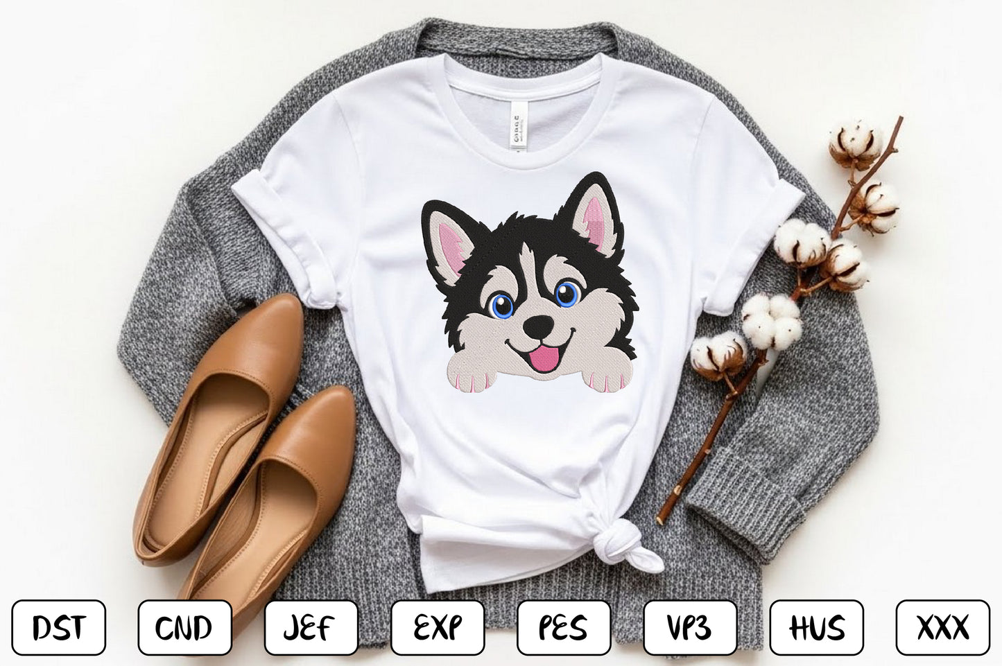 Cute Dog Patch Embroidery Design, Adorable Sitting Puppy Machine Embroidery Pattern, Kawaii Dog Patch Design