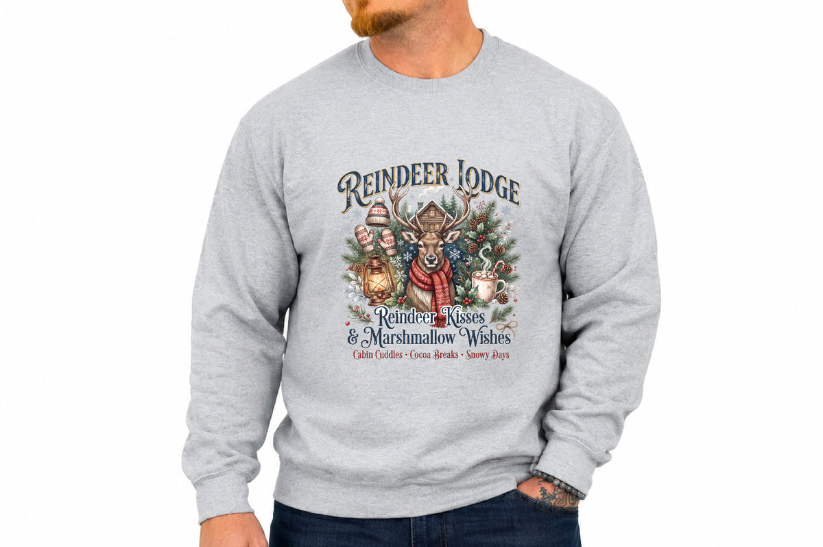 Reindeer Lodge Christmas PNG