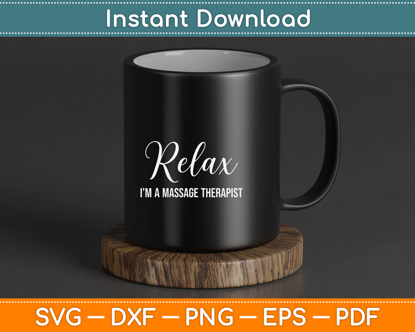 Massage therapy SVG digital download for wellness professionals and bodyworkers
