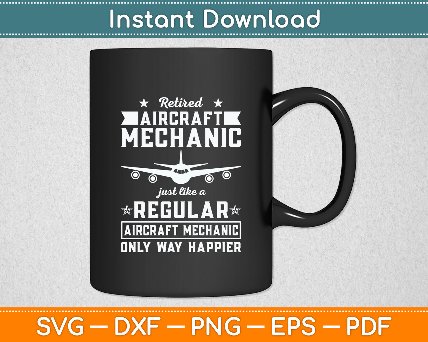 Retired Aircraft Mechanic Airplane Mechanics Retirement Svg Digital Cutting File
