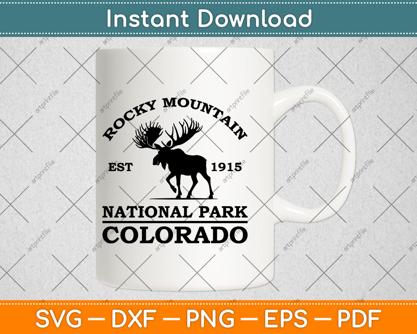 Rocky Mountain National Park Colorado Moose Svg Digital Cutting File