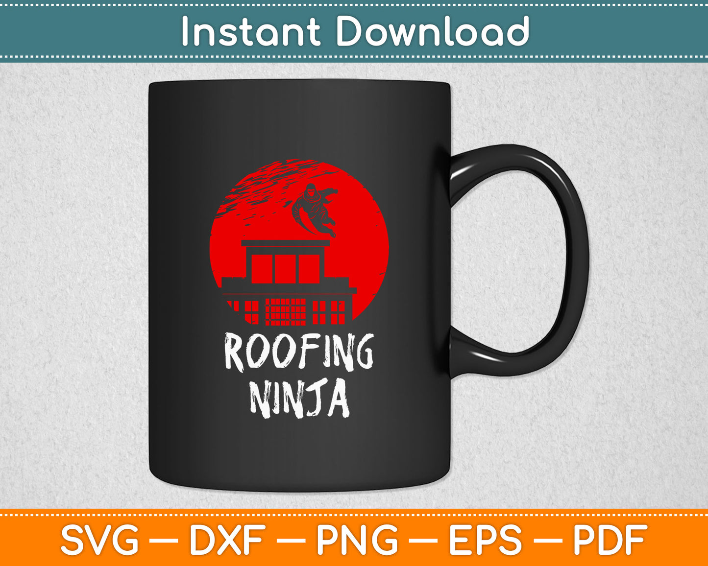 Roofing Ninja Roofer Slating Svg Digital Cutting File