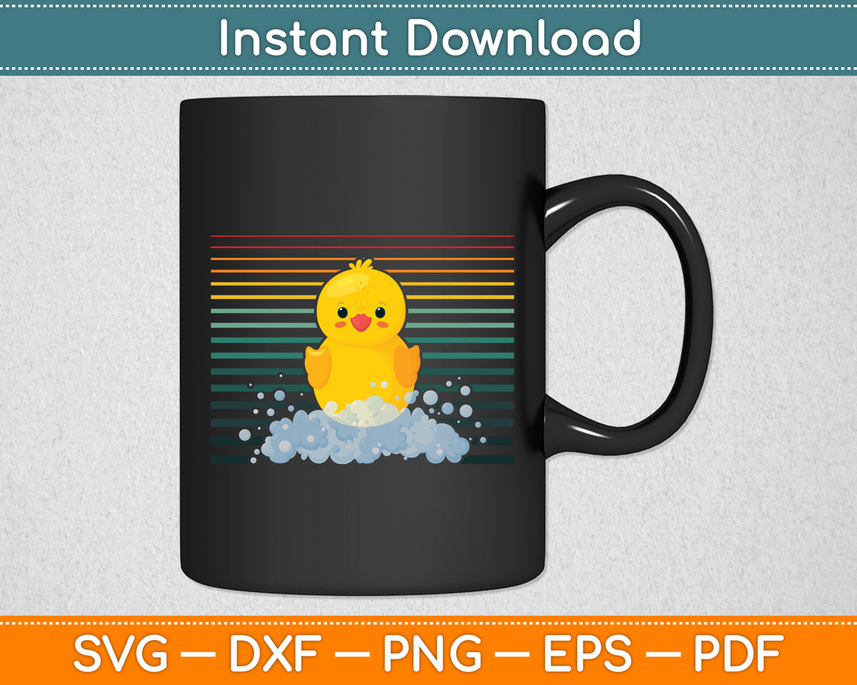 Rubber Ducky Lover Rubber Duck Vintage Svg Png Dxf Digital Cutting File