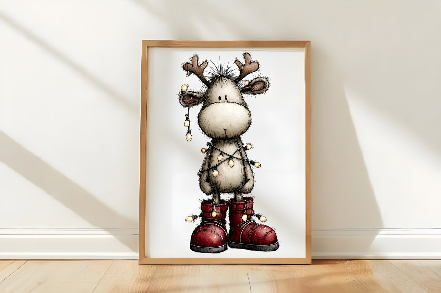Santa & Reindeer Christmas Clipart PNG Bundle | Cute Watercolor Holiday Santa Claus Clipart
