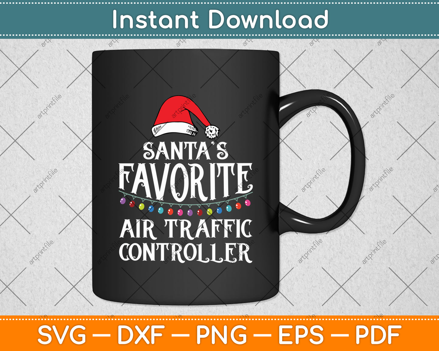 Santa’s Favorite Air Traffic Controller Svg Digital Cutting File