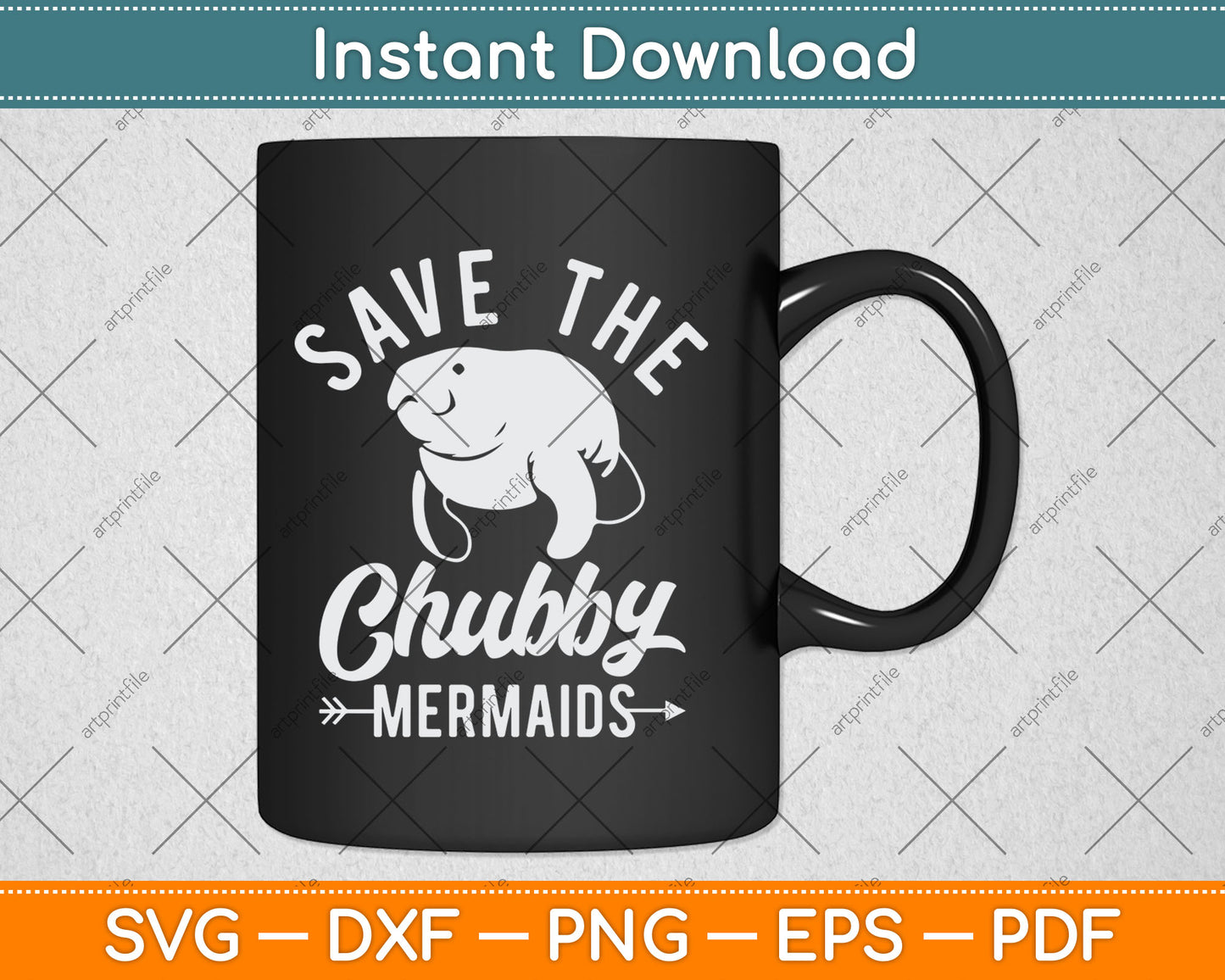 Save The Chubby Mermaids Funny Svg Design Digital Cutting File