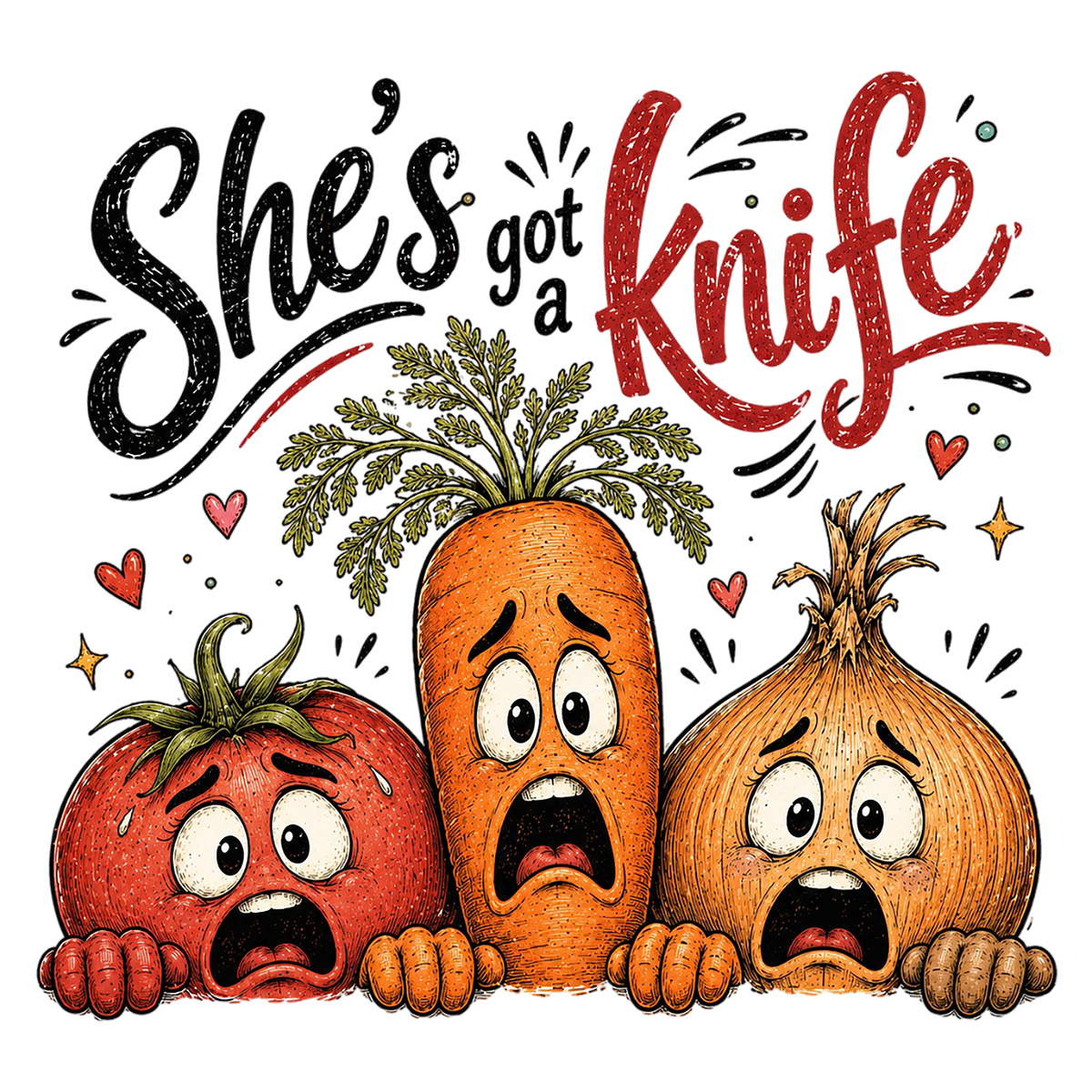 Scared Veggies Spooky Halloween Funny PNG