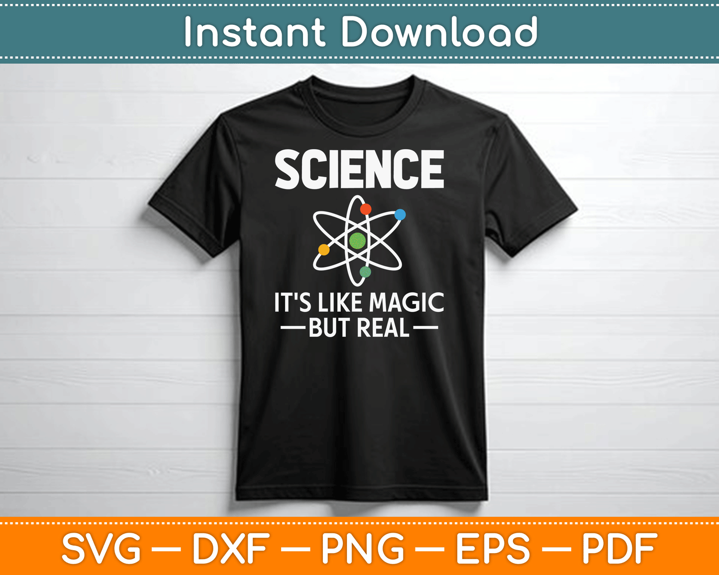 Science It's Like Magic But Real Geek Scientist SVG Digital Cutting File