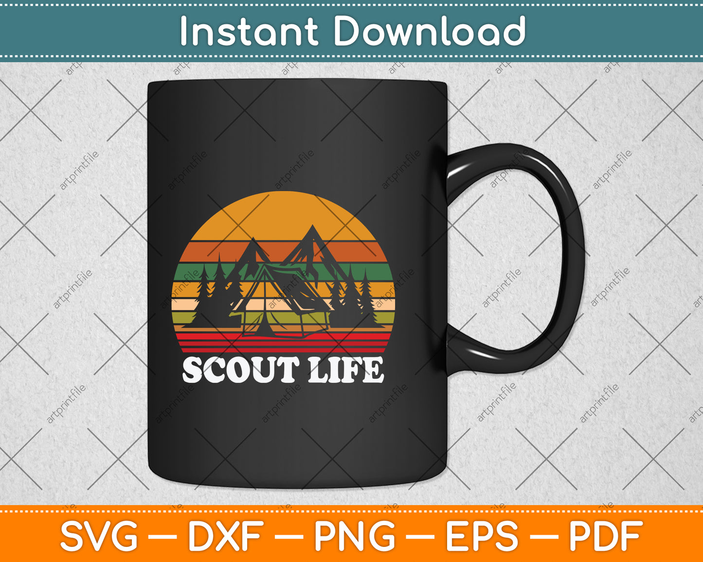 Scout Life Vintage Retro Lover Svg Png Dxf Digital Cutting File