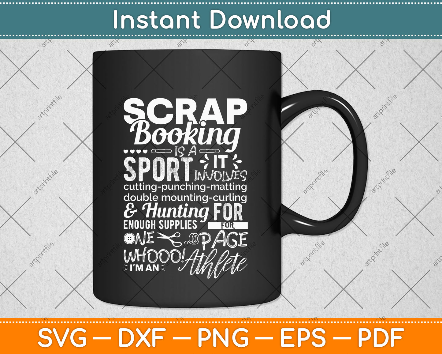 Scrapbooking Is A Sport Scrapbooking Funny Svg Png Dxf Digital Cutting File