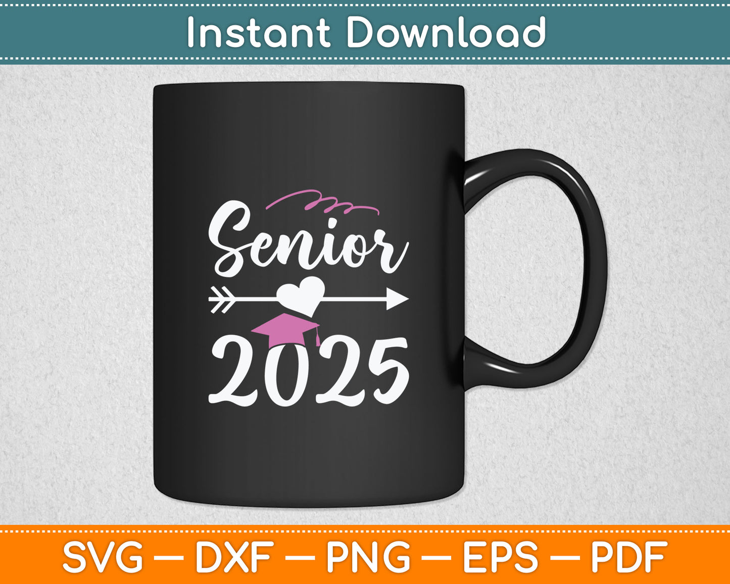 Senior 2025 Pink Tassel Class of 2025 Graduate Graduation Svg Digital Cutting File