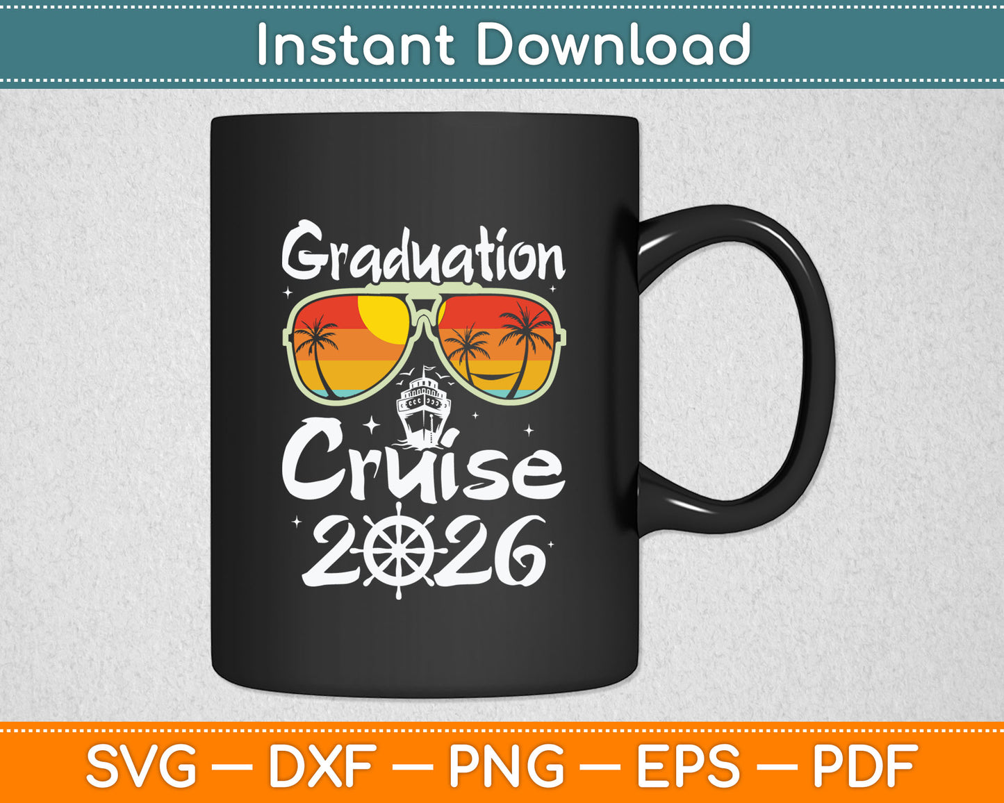 Senior Graduation Trip Cruise 2026 Retro Ship Party Cruise Svg Digital Cutting File