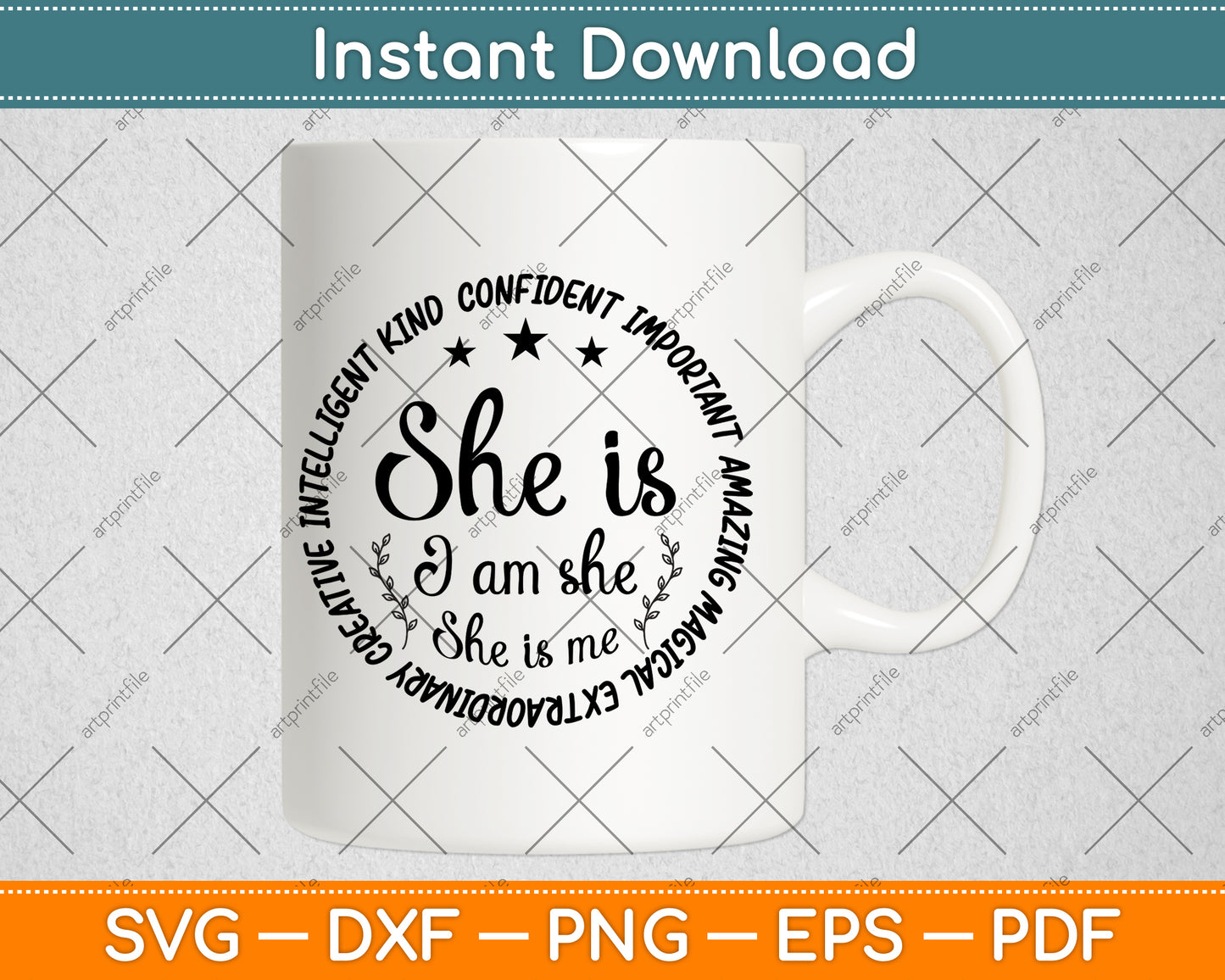 She Is Extraordinary Creative Intelligent Confident Kind Svg Png Dxf Digital Cutting File