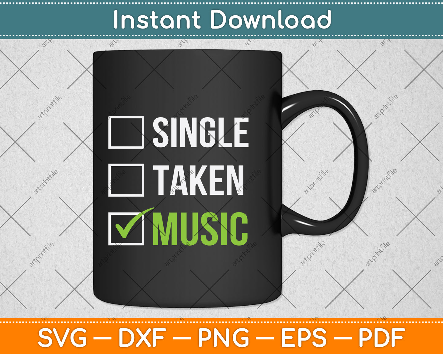 Single Taken Music Svg Png Dxf Digital Cutting File