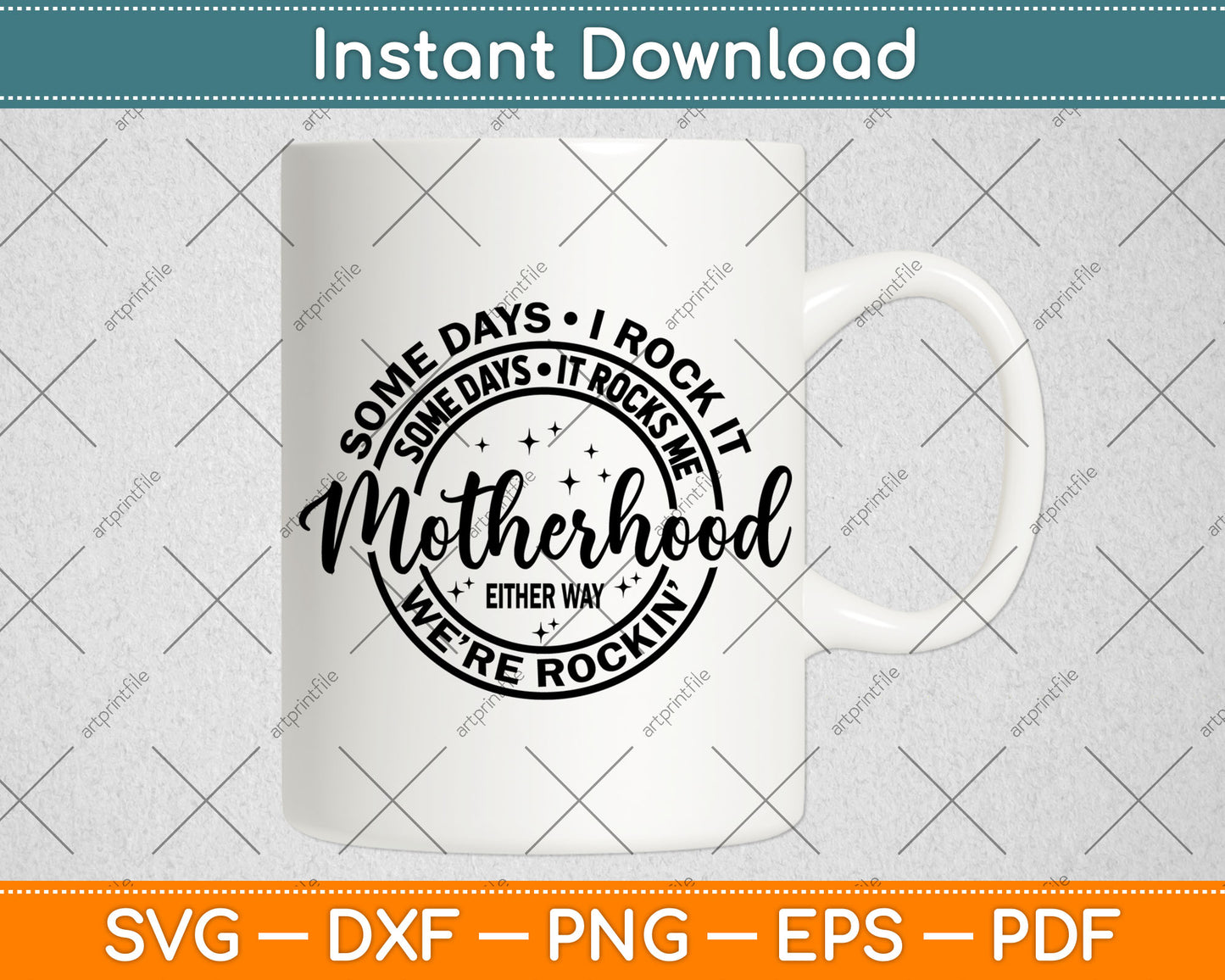 Some Days I Rock It Some Days It Rocks Me Svg Digital Cutting File