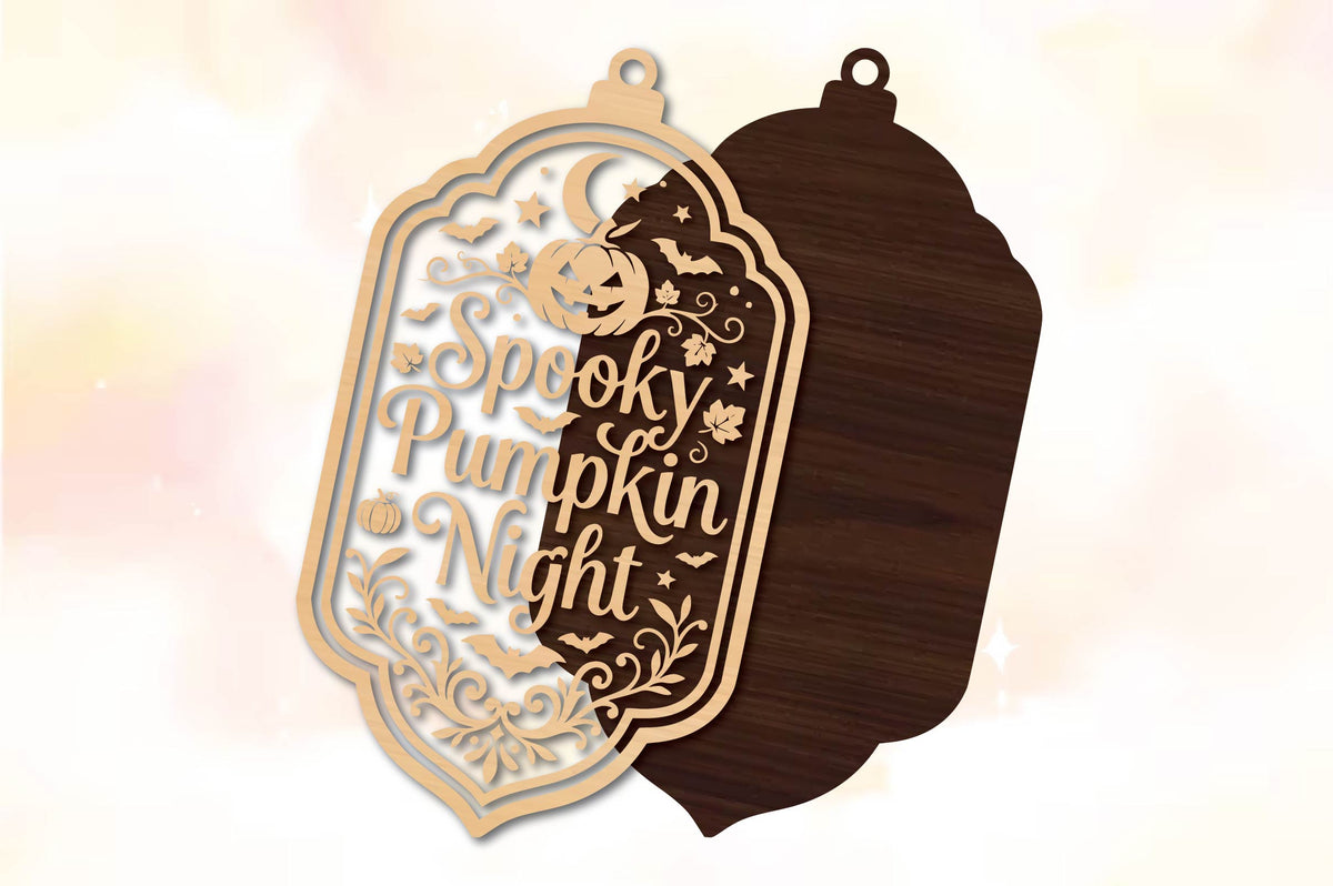 Spooky Pumpkin Night Halloween Laser Cut SVG