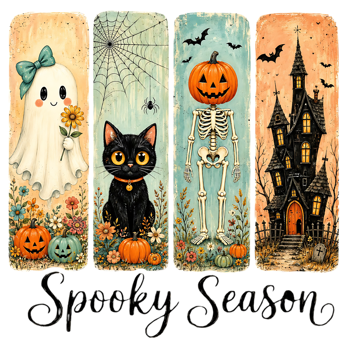 Spooky Season Halloween Panels PNG