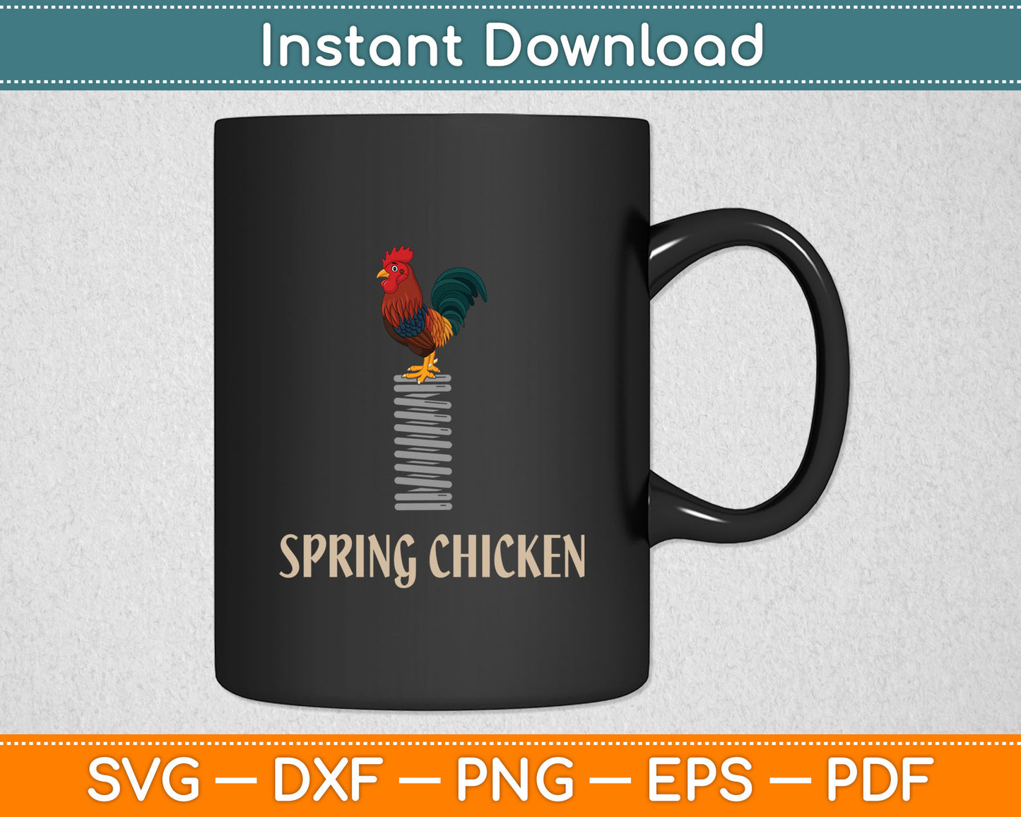 Spring Chicken Funny Senior Citizen Svg Digital Cutting File