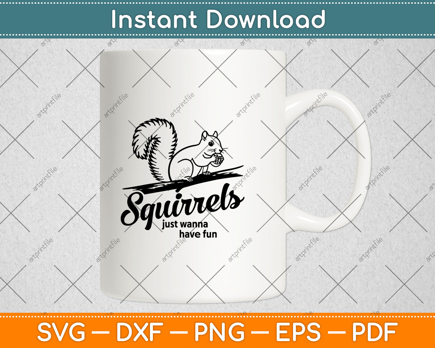 Squirrels Just Wanna Have Fun Svg Digital Cutting File