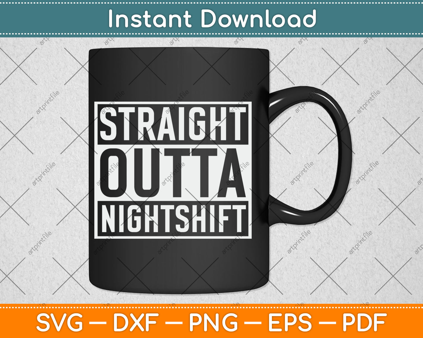 Straight Outta Nightshift Nurse Svg Digital Cutting File