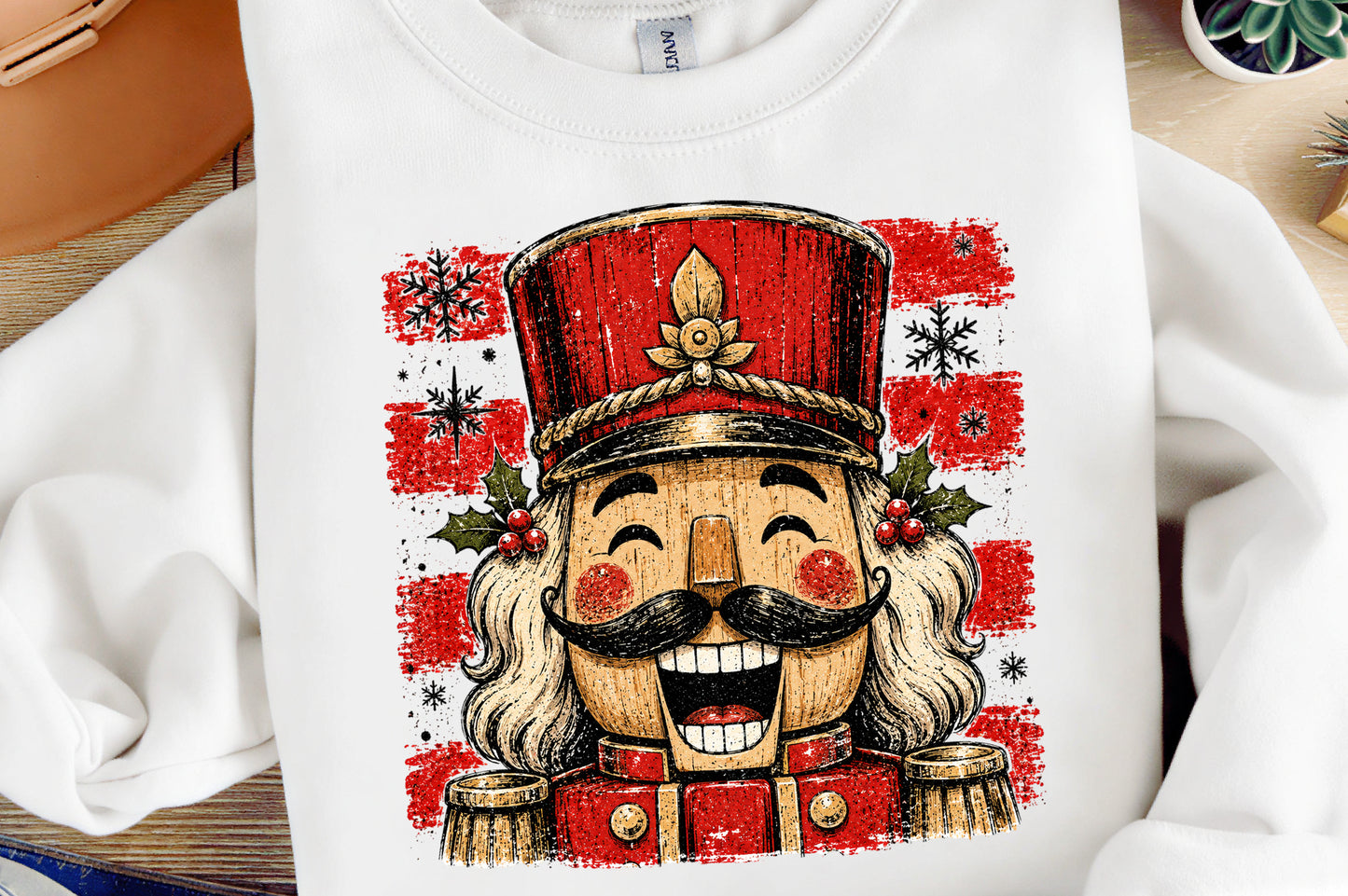 Funny Christmas Nutcracker Soldier Vintage Holiday PNG