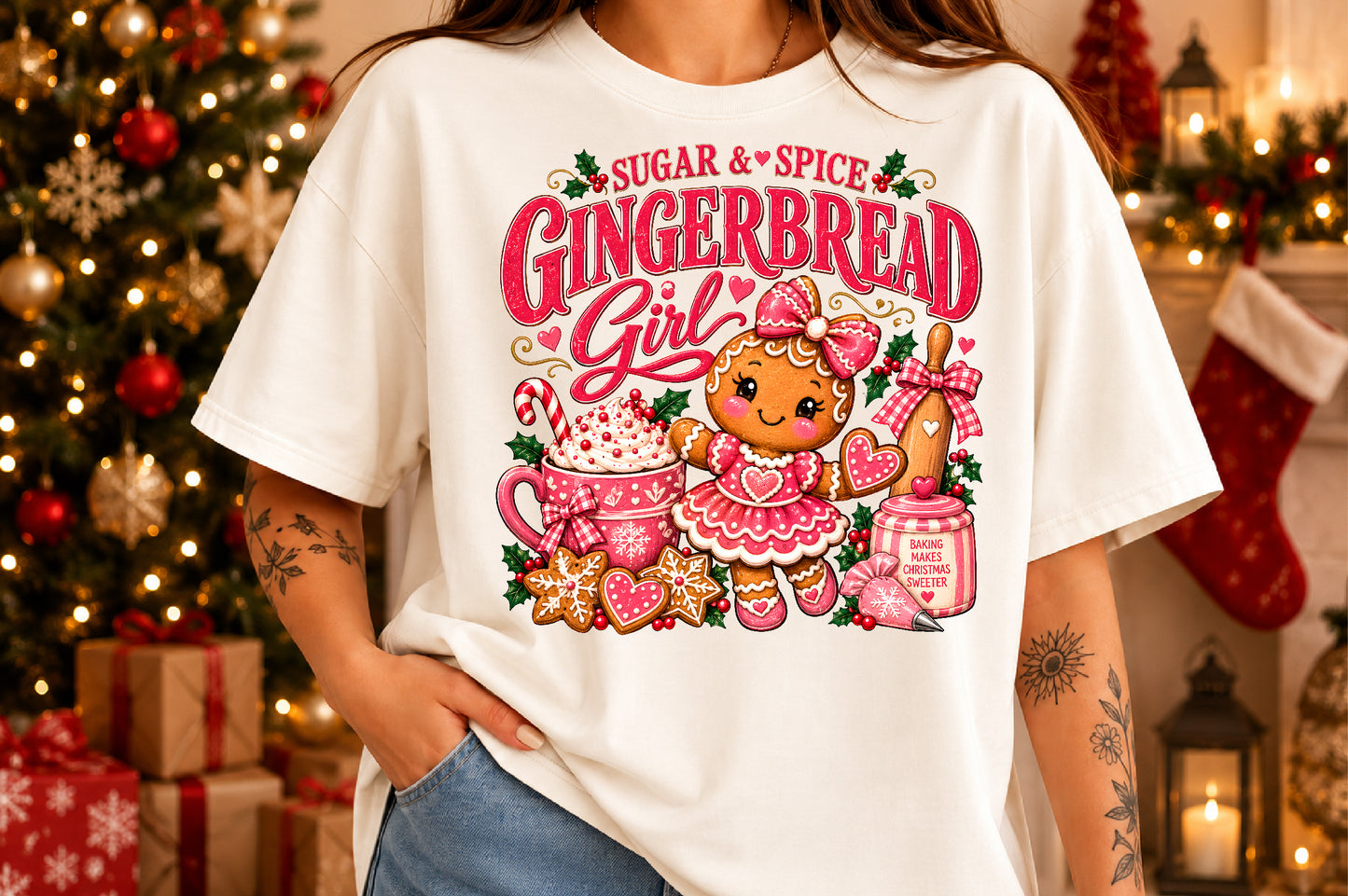 Sugar & Spice Gingerbread Girl PNG