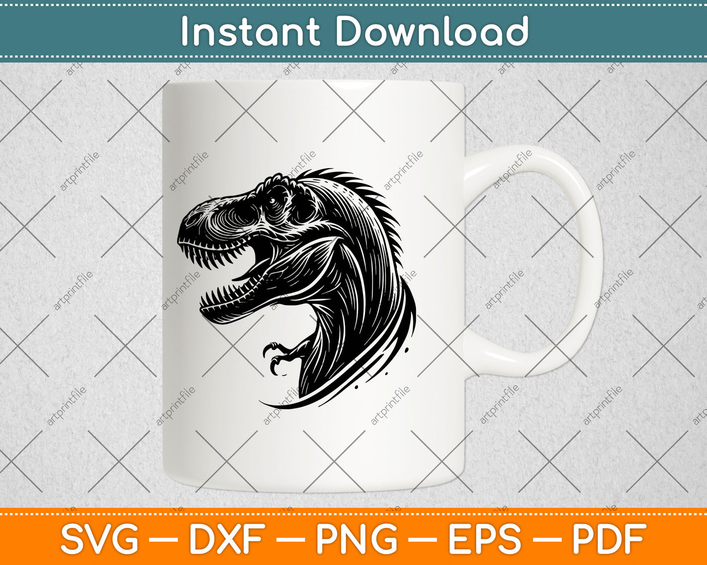 T-Rex Dinosaur Svg Digital Cutting File
