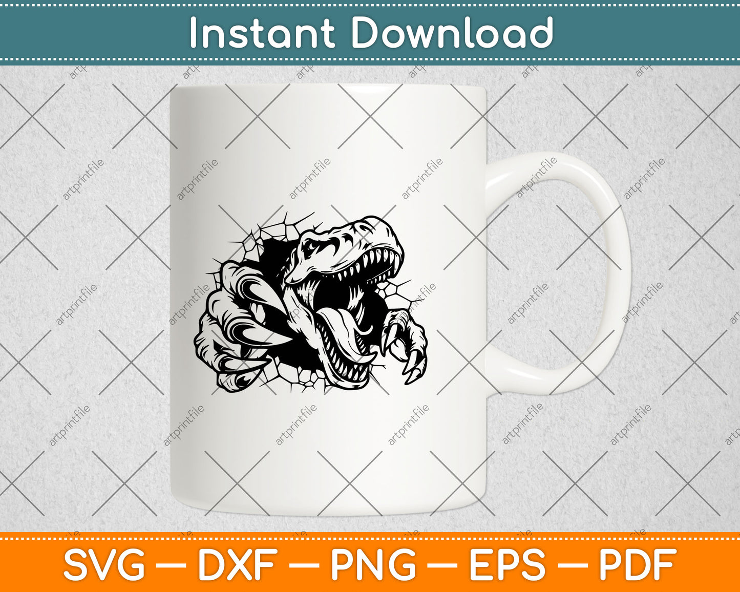 T-Rex Dinosaur Svg Digital Cutting File