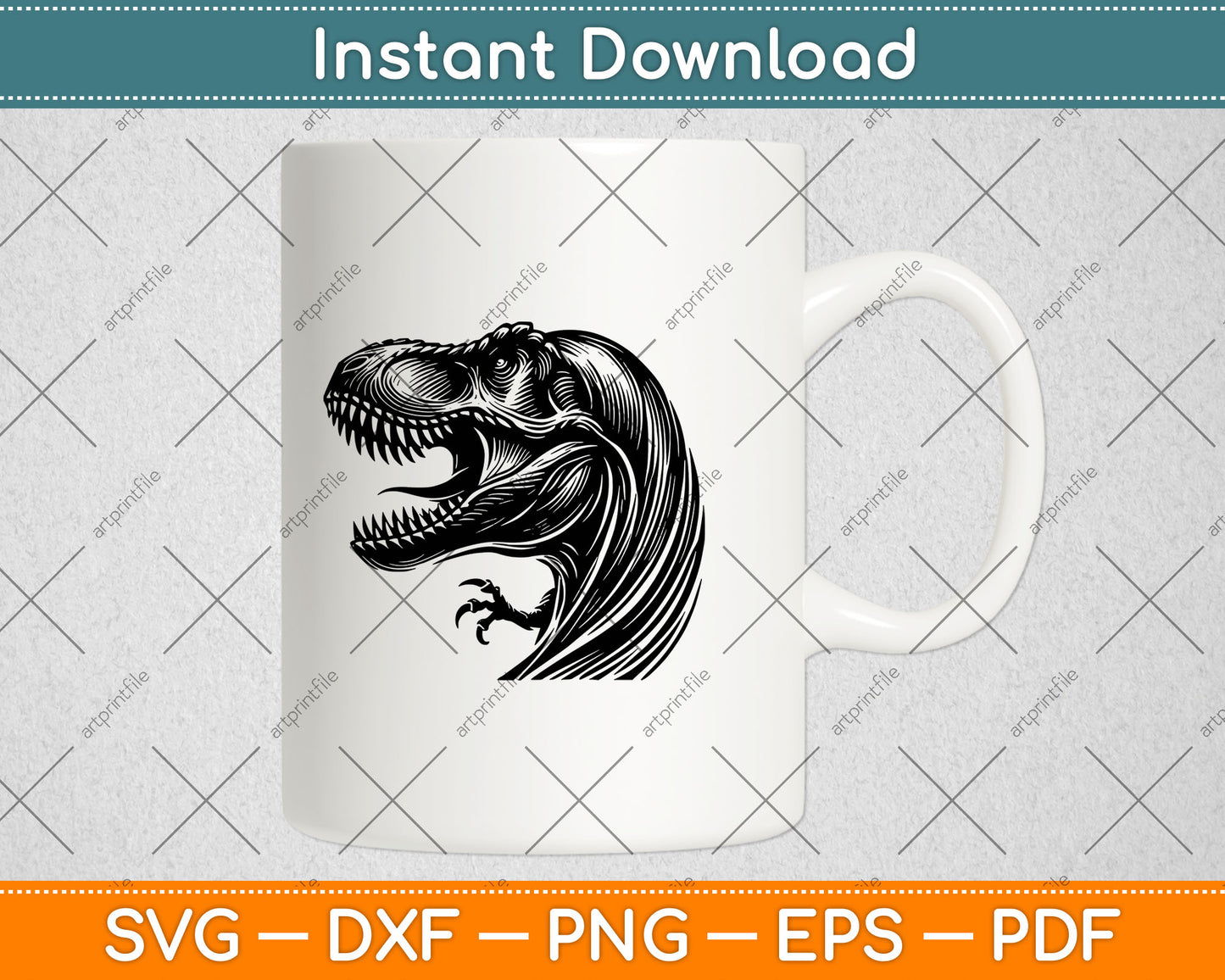 T-Rex Dinosaur Svg Digital Cutting File