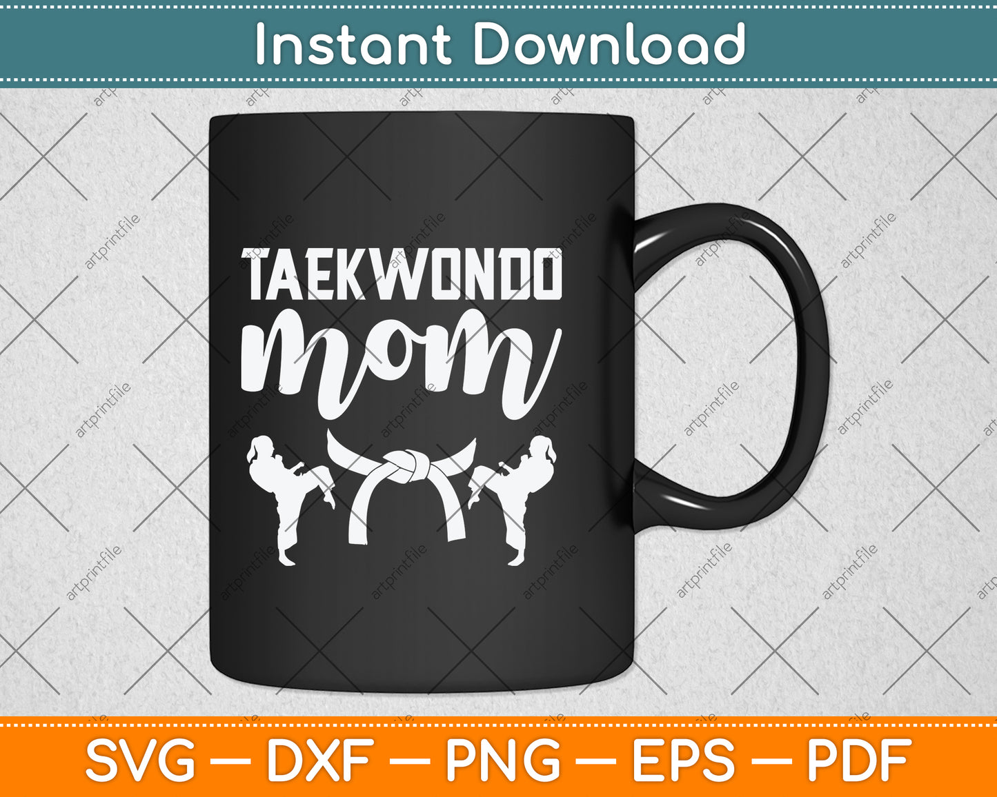 Taekwondo Mom Gift Karate Svg Png Dxf Digital Cutting File