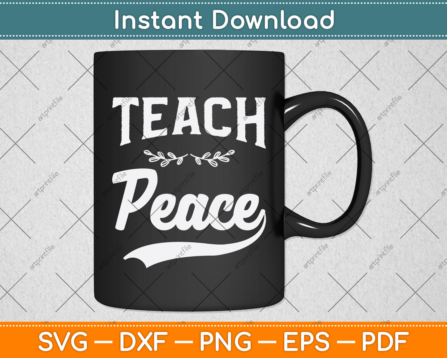 Teach Peace International World Svg Png Dxf Digital Cutting File