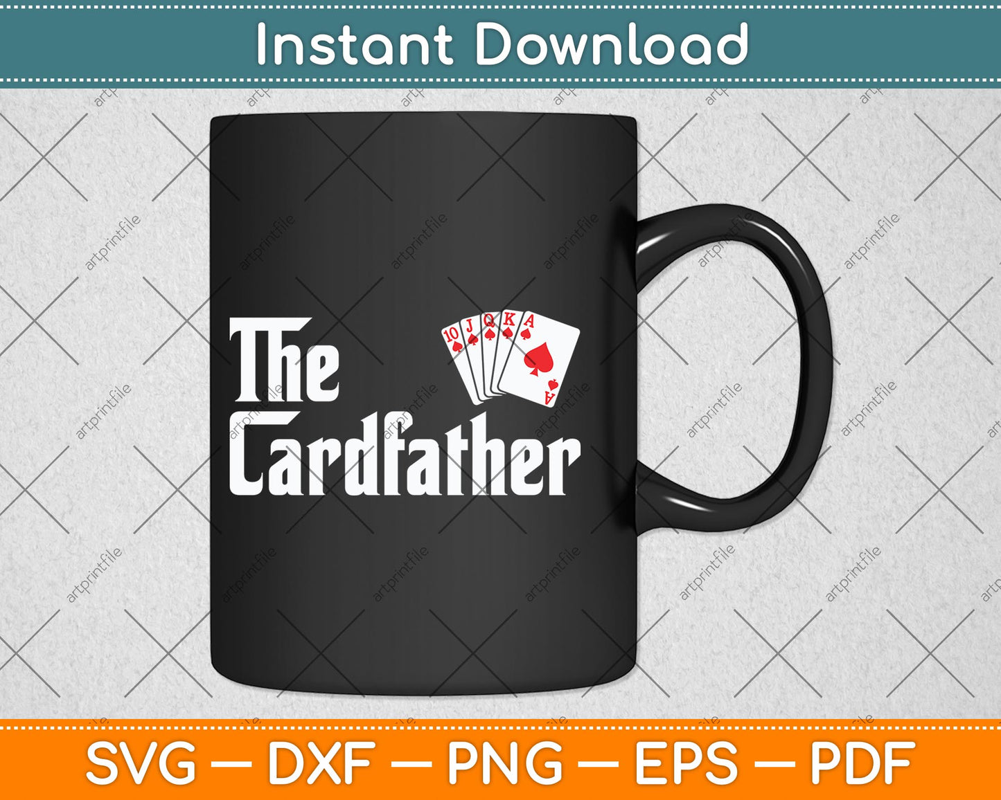 The Card Father Poker Game Cards Playing Dad Father's Dad Svg Digital Cutting File