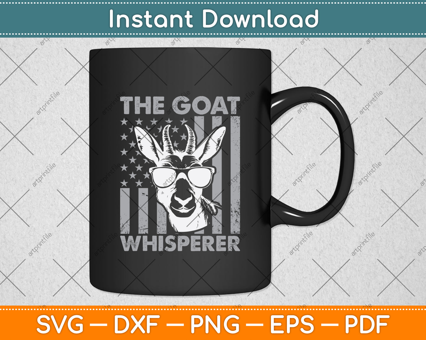 The Goat Whisperer USA Flag Svg Digital Cutting File