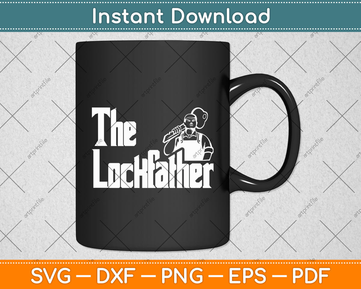 The Lockfather Professional Locksmith Svg Digital Cutting File