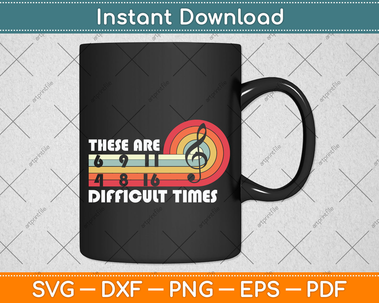 These Are Difficult Times Music Sheet Band Orchestra Musical Svg Digital Cutting File