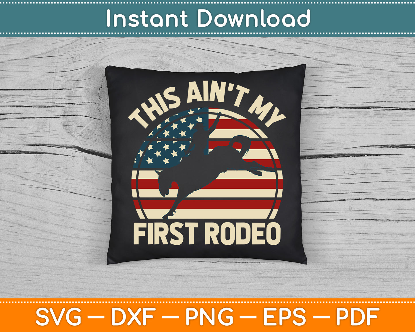 This Ain't My First Rodeo Cowboy Riding Funny Western SVG Digital Cutting File